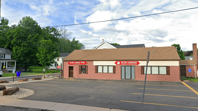 Outside view of Valley Barber Shop